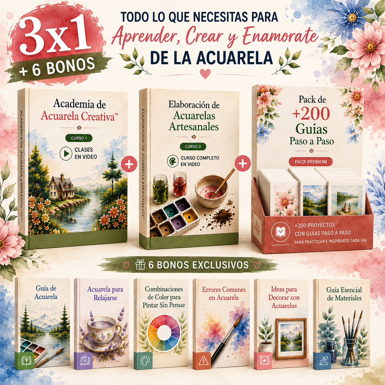 🎨 Pack 3x1 de Acuarela Creativa™ + 6 Bonos de Regalo