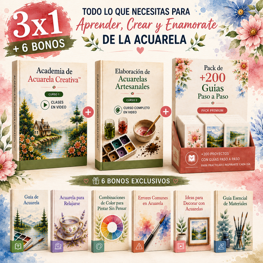 🎨 Pack 3x1 de Acuarela Creativa™ + 6 Bonos de Regalo