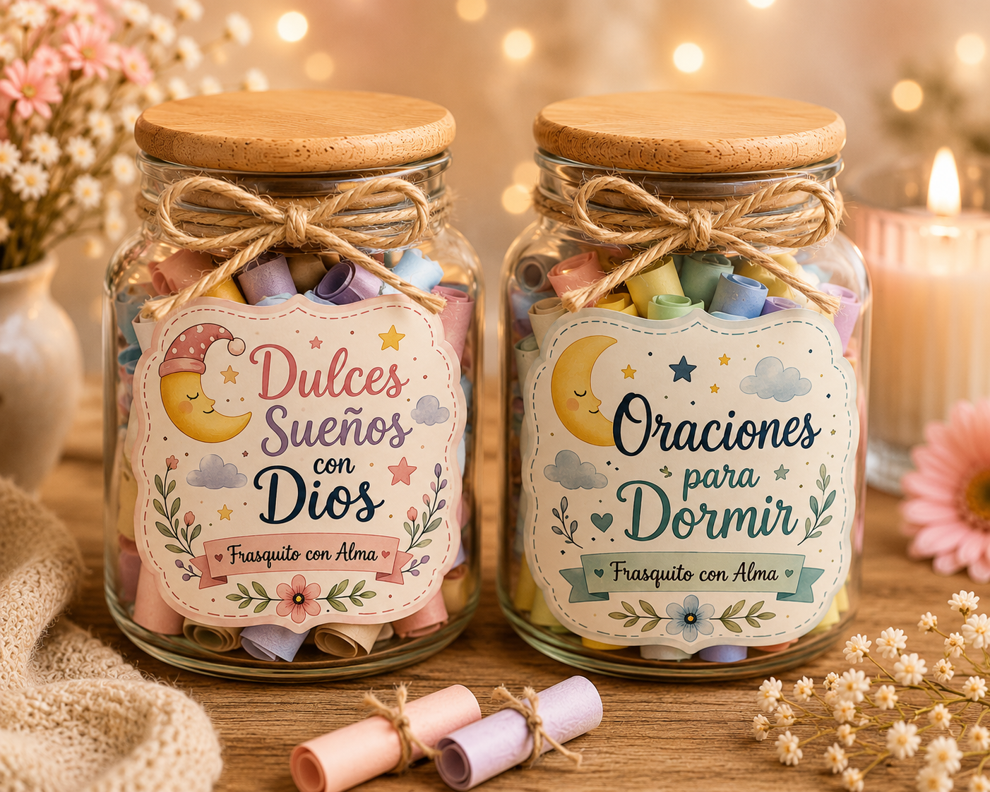 🌙 Frasquito con Alma – Oraciones para Dormir
